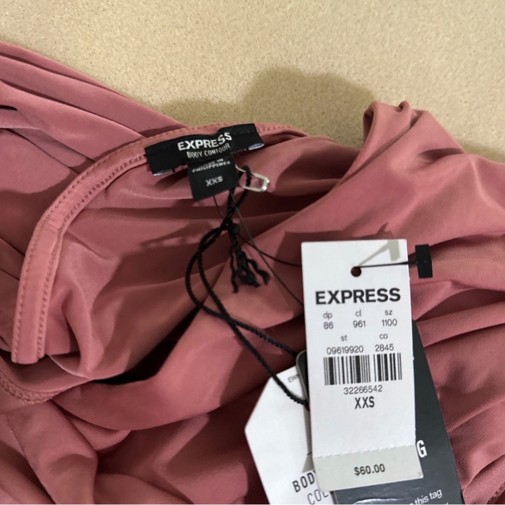 Express Ruched Satin Bodysuit - Picture 6 of 8